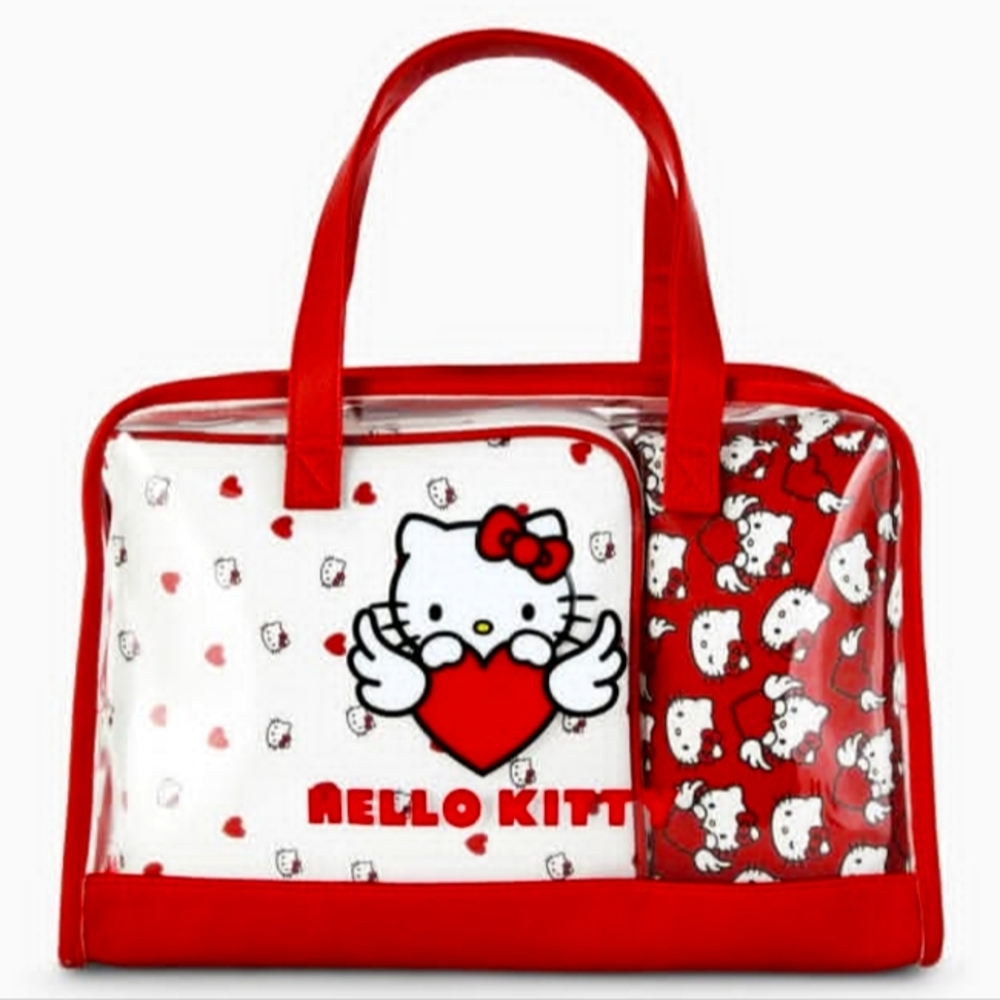 Hello Kitty 3 Pc Makeup Cosmetics Bag